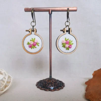 Aros Mini Bastidor Rosa en Madera