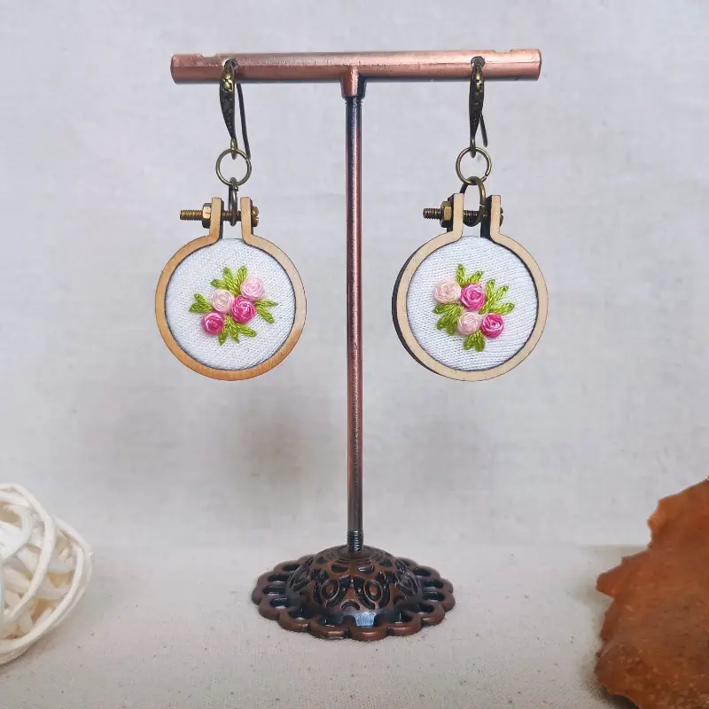 Aros Mini Bastidor Rosa en Madera
