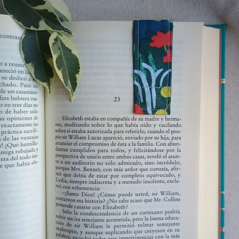 Marcapáginas Magnético de Tela Floral 10 - Imagen 2