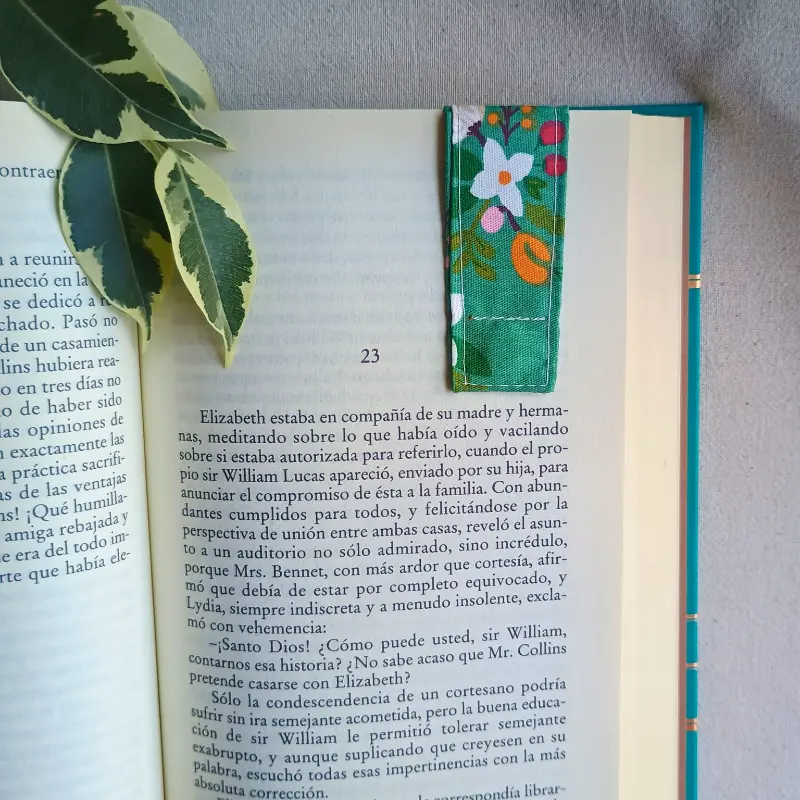 Marcapáginas Magnético de Tela Floral 8 - Imagen 2
