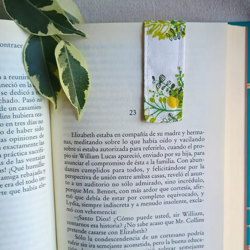 Marcapáginas Magnético de Tela Hojas 5 - Imagen 2