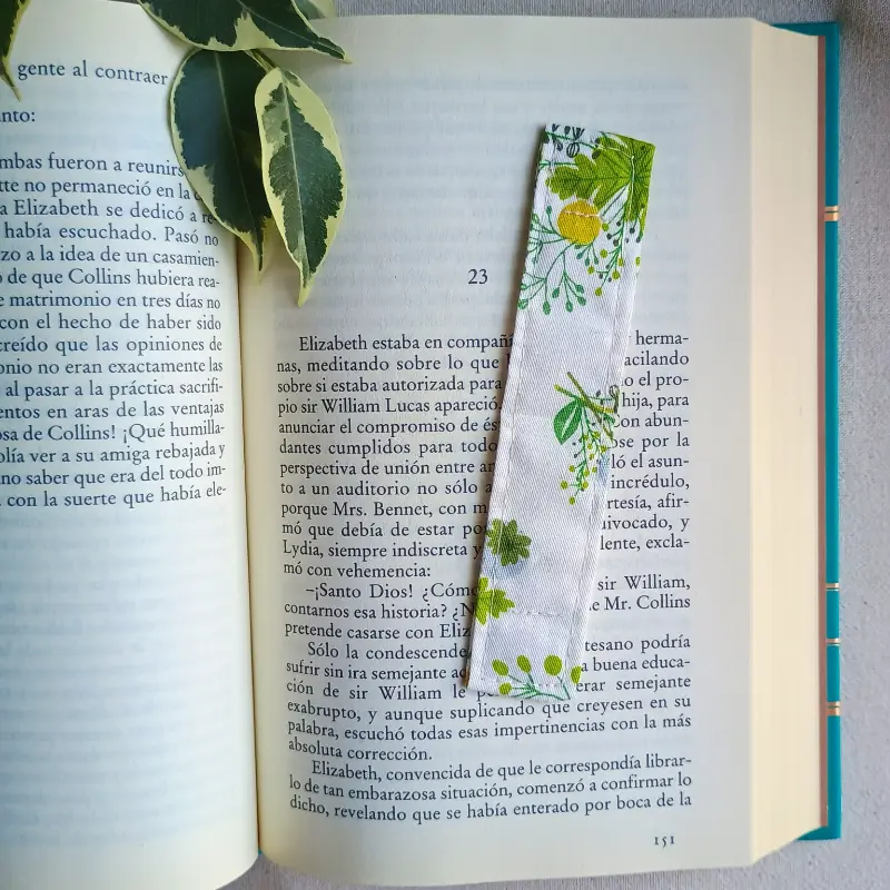 Marcapáginas Magnético de Tela Hojas 5 - Imagen 3
