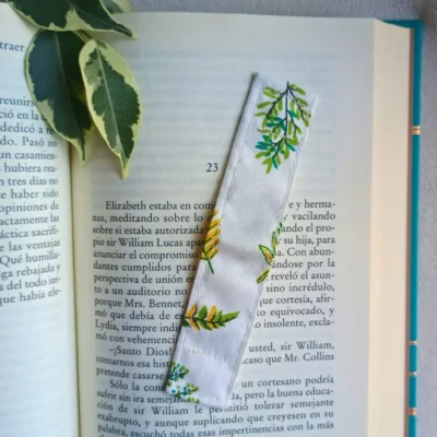 Marcapáginas Magnético de Tela Hojas 6